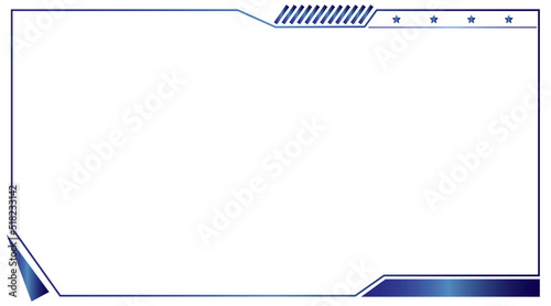 template frame for live stream gaming