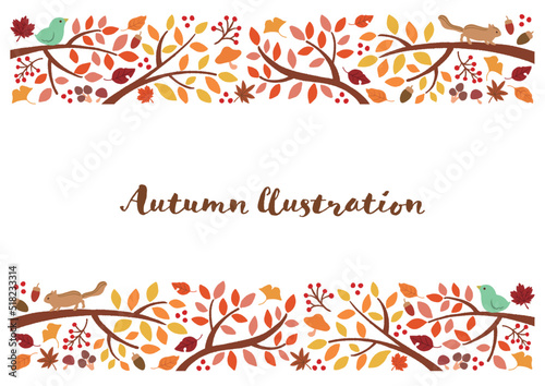 秋のイメージのフレーム