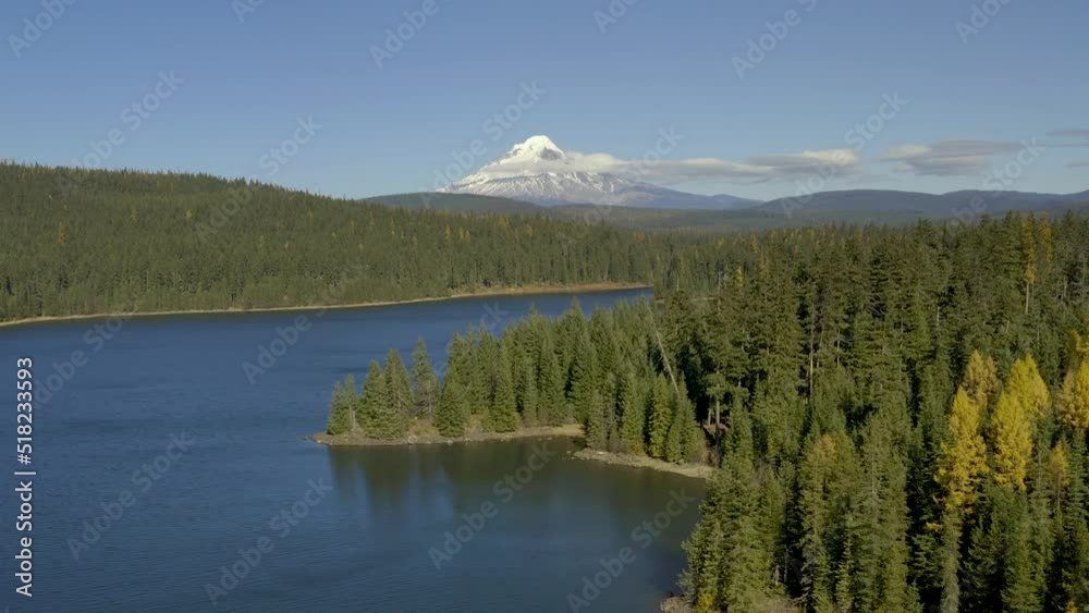 Breathtaking spectacular view of Timothy Lake and Mount Hood in Oregon on a calm and peaceful day in autumn. Breathtaking spectacular view of Timothy Lake and Mount Hood in Oregon on a calm and peaceful day in autumn.