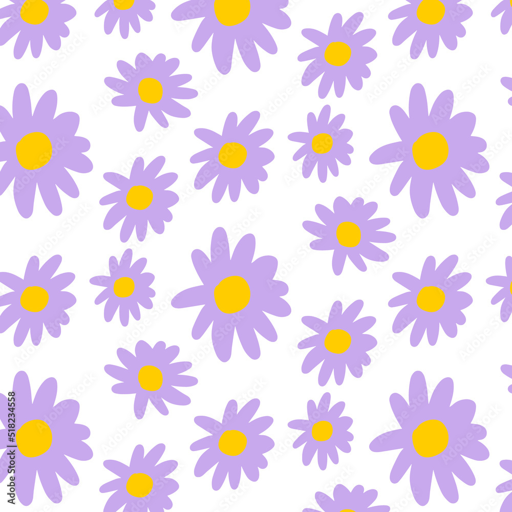Groovy pattern with flowers. Retro pattern with pink flowers. Seamless pattern in 60s or 70s style. Vector illustration. Groovy pattern with flowers. Retro pattern with pink flowers. Seamless pattern in 60s or 70s style. Vector illustration.