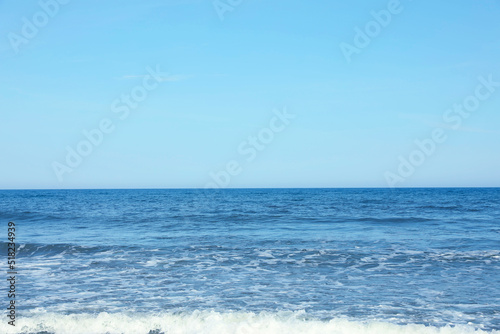 Fototapeta Naklejka Na Ścianę i Meble -  Picturesque view of beautiful sea and blue sky on sunny day