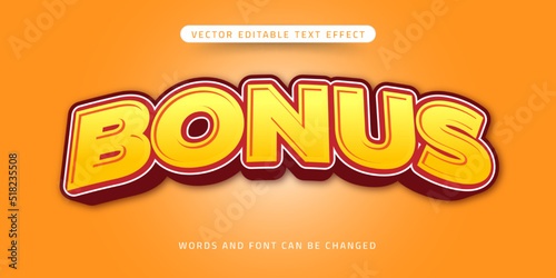 Bonus text 3d style editable text effect
