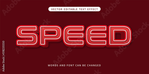 Speed text 3d style editable text effect