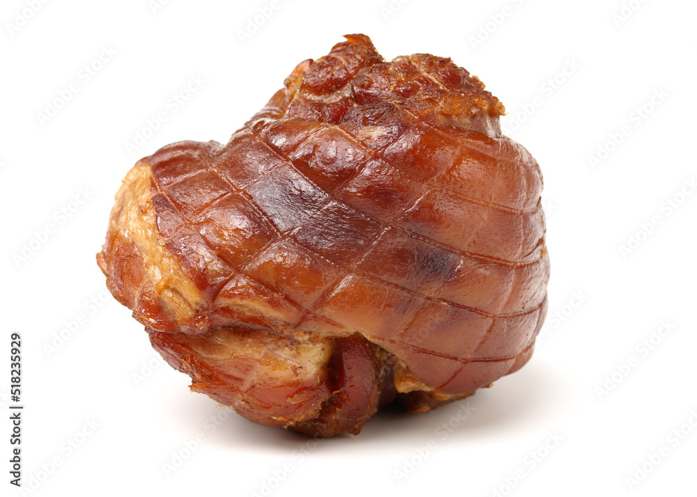 cooked pork (leg) isolated on white background cooked pork (leg) isolated on white background