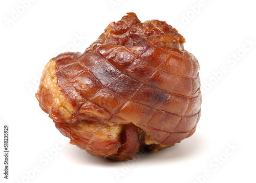 cooked pork  leg  isolated on white background