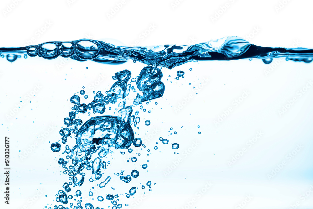 Water splash wave surface with bubbles of air. Water splash wave surface with bubbles of air.