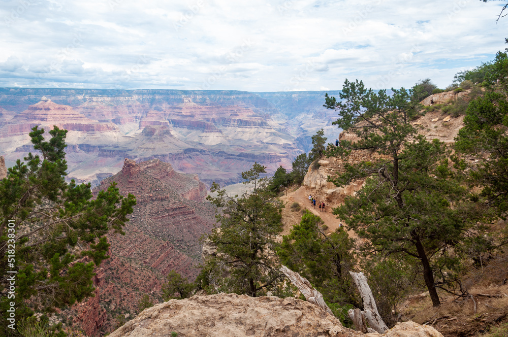 Panorama of Grand Canyon National Park at sunset, Arizona, USA