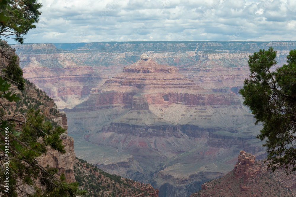 Panorama of Grand Canyon National Park at sunset, Arizona, USA