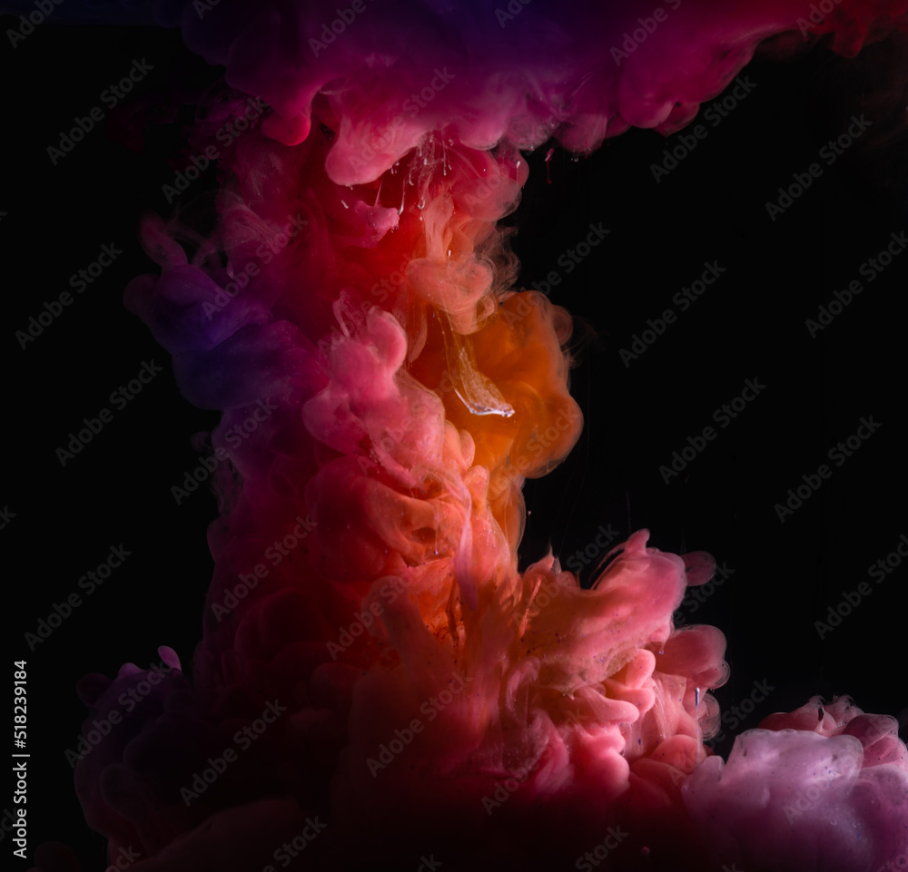 Fototapeta premium Abstract acrylic drop in water