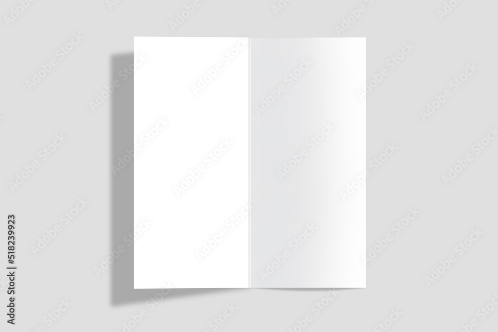 Blank tri fold brochure mock up. Open and closed booklet template. Blank tri fold brochure mock up. Open and closed booklet template.