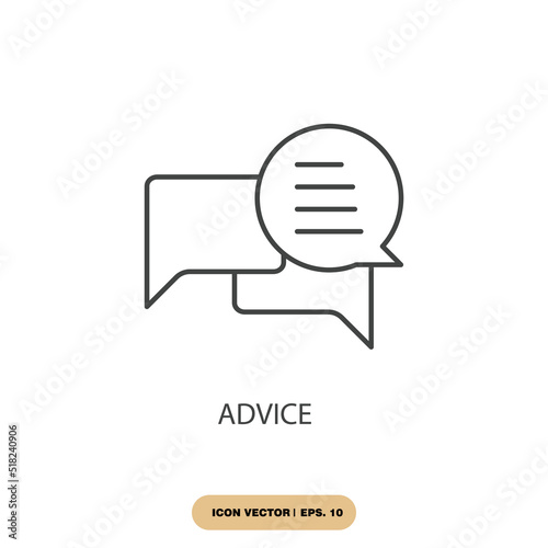 advice icons  symbol vector elements for infographic web