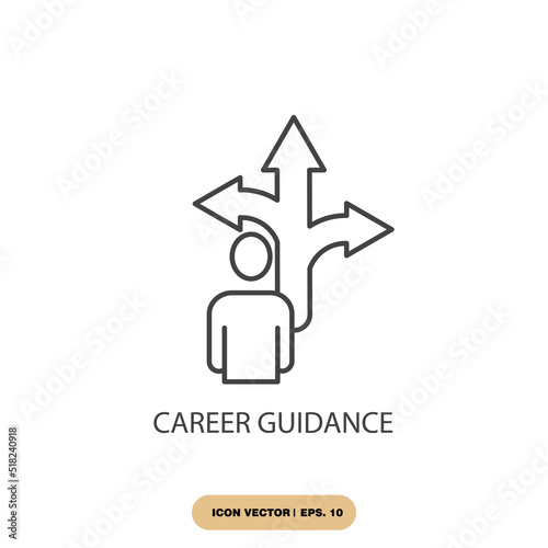 career guidance icons  symbol vector elements for infographic web
