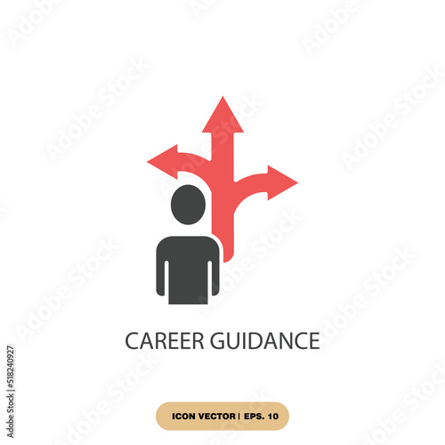 career guidance icons  symbol vector elements for infographic web
