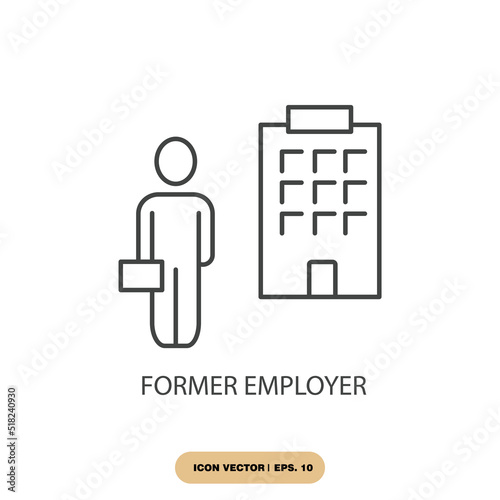 former employer icons  symbol vector elements for infographic web