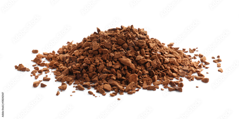 Heap of aromatic instant coffee isolated on white Heap of aromatic instant coffee isolated on white