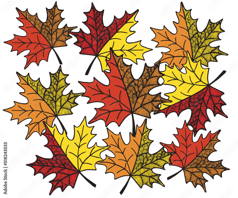 Fototapeta premium vintage openwork autumn maple leaves