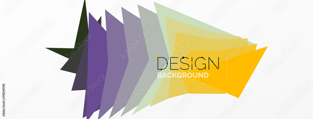 Background, creative geometric shapes composition with gradient effect. Wallpaper for concept of AI technology, blockchain, communication, 5G, science, business and technology