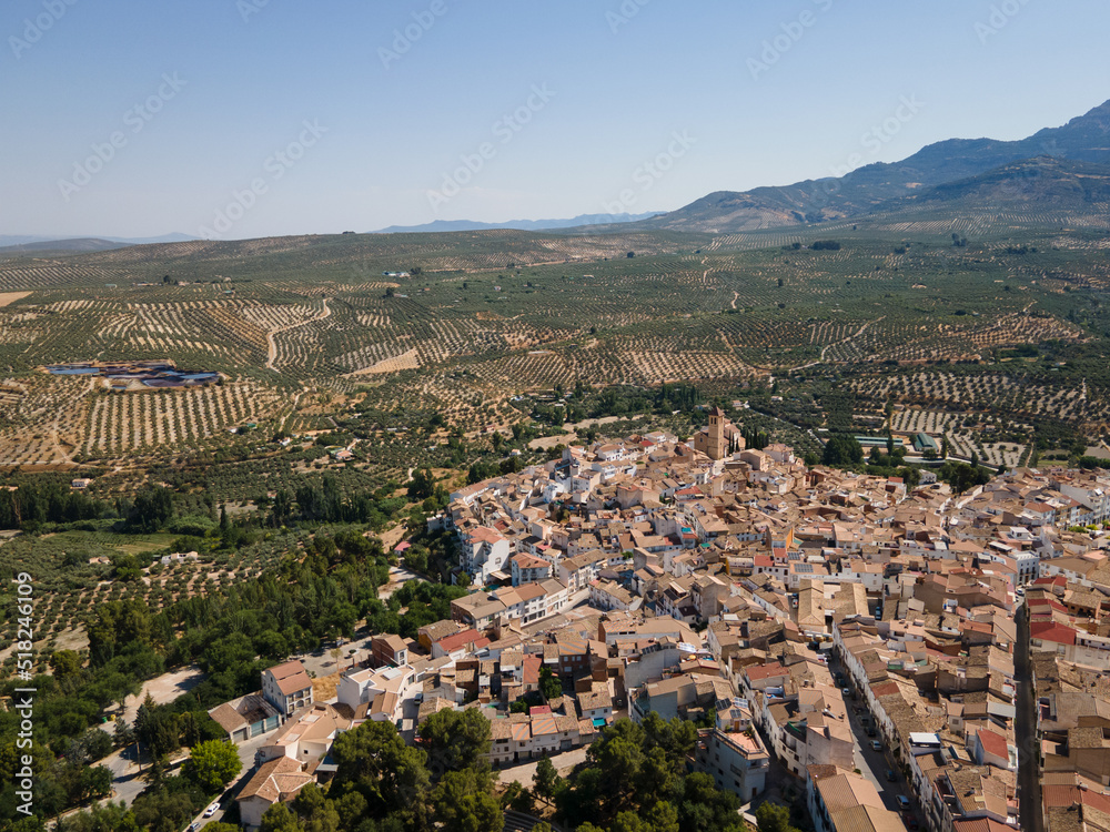 Aerial views from Quesada, Jaén, Andalucía. It's a sunny day in Quesada. 