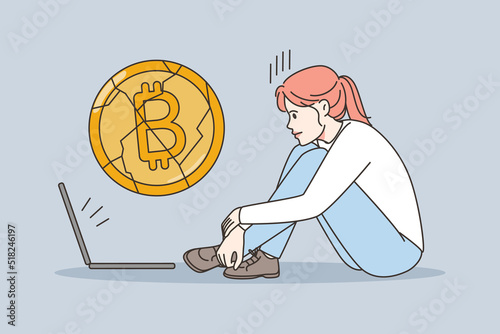 Woman frustrated with bitcoin crash 