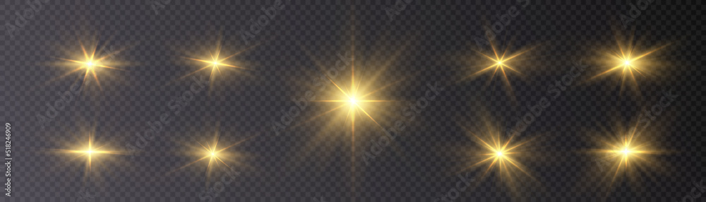 Bright light effect. Star Sun Illumination for vector illustration. Shiny sun effect. Vector Bright light effect. Star Sun Illumination for vector illustration. Shiny sun effect. Vector