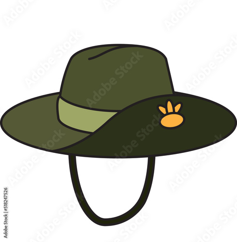 Australian military hat. Hat. Military uniform.