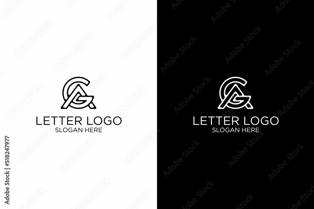 logo letter a and g /ag logo. premium vector