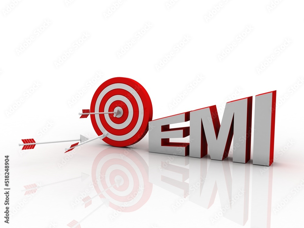 3d illustration target with EMI concept
3d illustration target with EMI concept