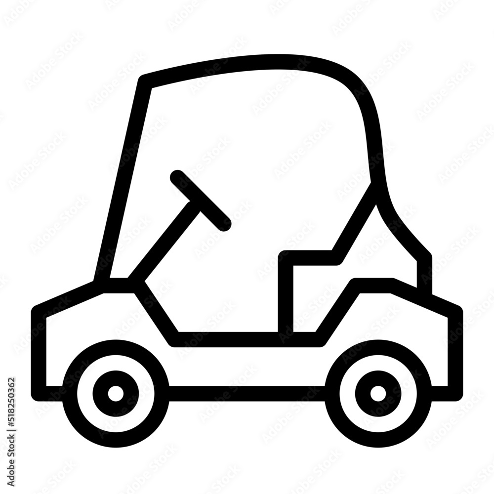Golf Cart Icon Golf Cart Icon