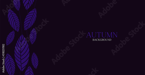 Vector abstract backdrop with violent autumn leave