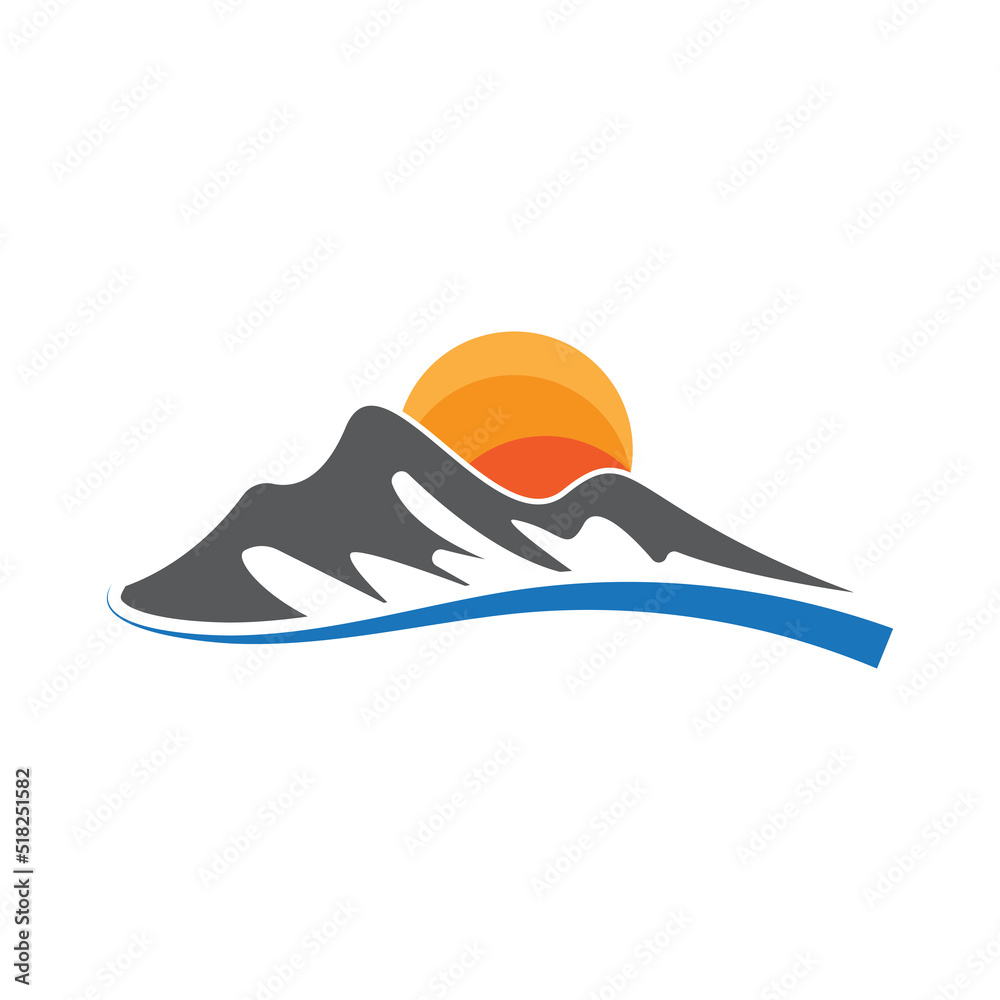 Mountain icon Logo Template Vector illustration design Mountain icon Logo Template Vector illustration design