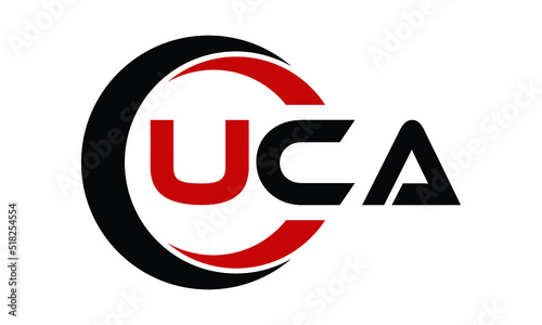 UCA swoosh three letter logo design vector template | monogram logo | abstract logo | wordmark logo | letter mark logo | business logo | brand logo | flat logo | minimalist logo | text | word | symbol photo