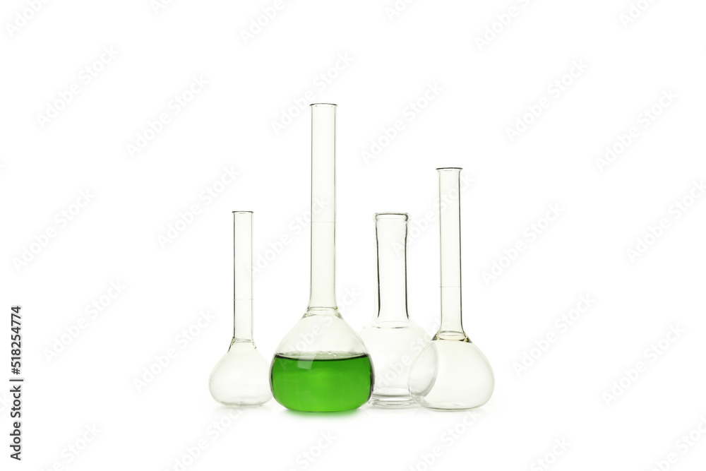 Laboratory accessories, tubes isolated on white background Laboratory accessories, tubes isolated on white background
