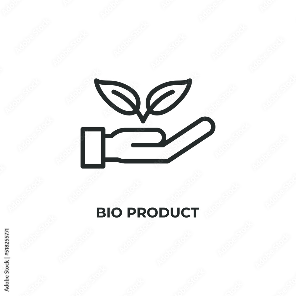 bio product line icon. linear style sign for mobile concept and web design. Outline vector icon. Symbol, logo illustration. Vector graphics bio product line icon. linear style sign for mobile concept and web design. Outline vector icon. Symbol, logo illustration. Vector graphics