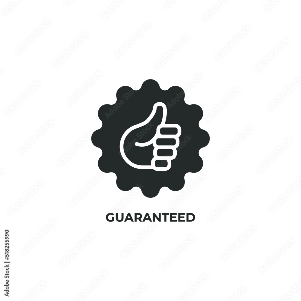 guaranteed vector icon. filled flat sign for mobile concept and web design. Symbol, logo illustration. Vector graphics guaranteed vector icon. filled flat sign for mobile concept and web design. Symbol, logo illustration. Vector graphics