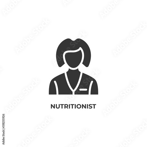 nutritionist vector icon. filled flat sign for mobile concept and web design. Symbol, logo illustration. Vector graphics