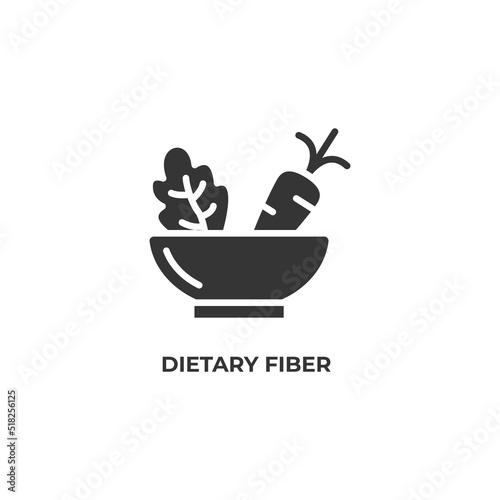 dietary fiber vector icon. filled flat sign for mobile concept and web design. Symbol  logo illustration. Vector graphics