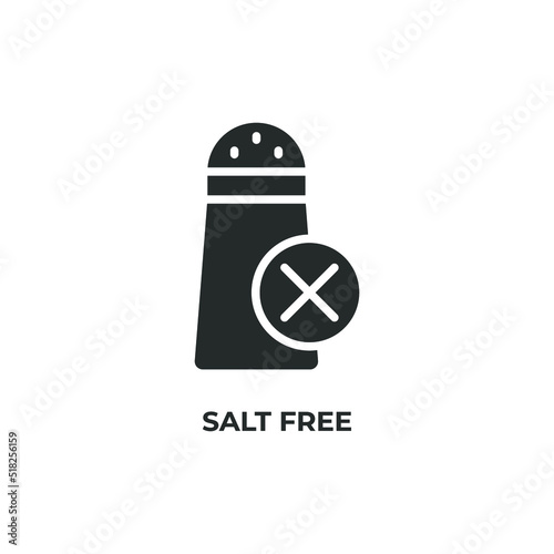 salt free vector icon. filled flat sign for mobile concept and web design. Symbol, logo illustration. Vector graphics