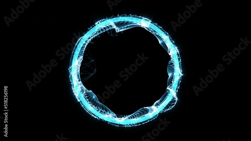 Energy Ring Background Seamless Loop Transparent Alpha Channel