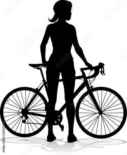 Bike and Bicyclist Silhouette