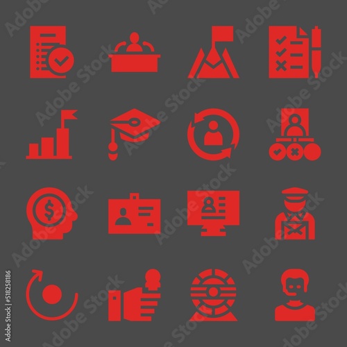 employee web icons. Tasks and Interview, Tasks and Tasks symbol, vector signs
