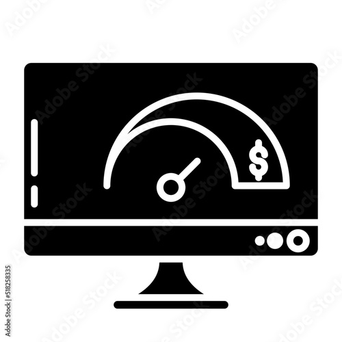 business booster and computer monitor icon