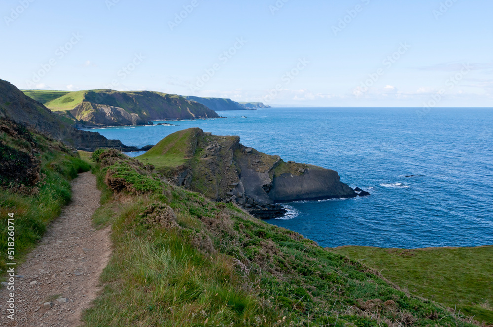 South West Coast Path near Hartland Point, North Devon, England