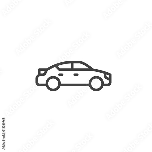 Sedan car line icon