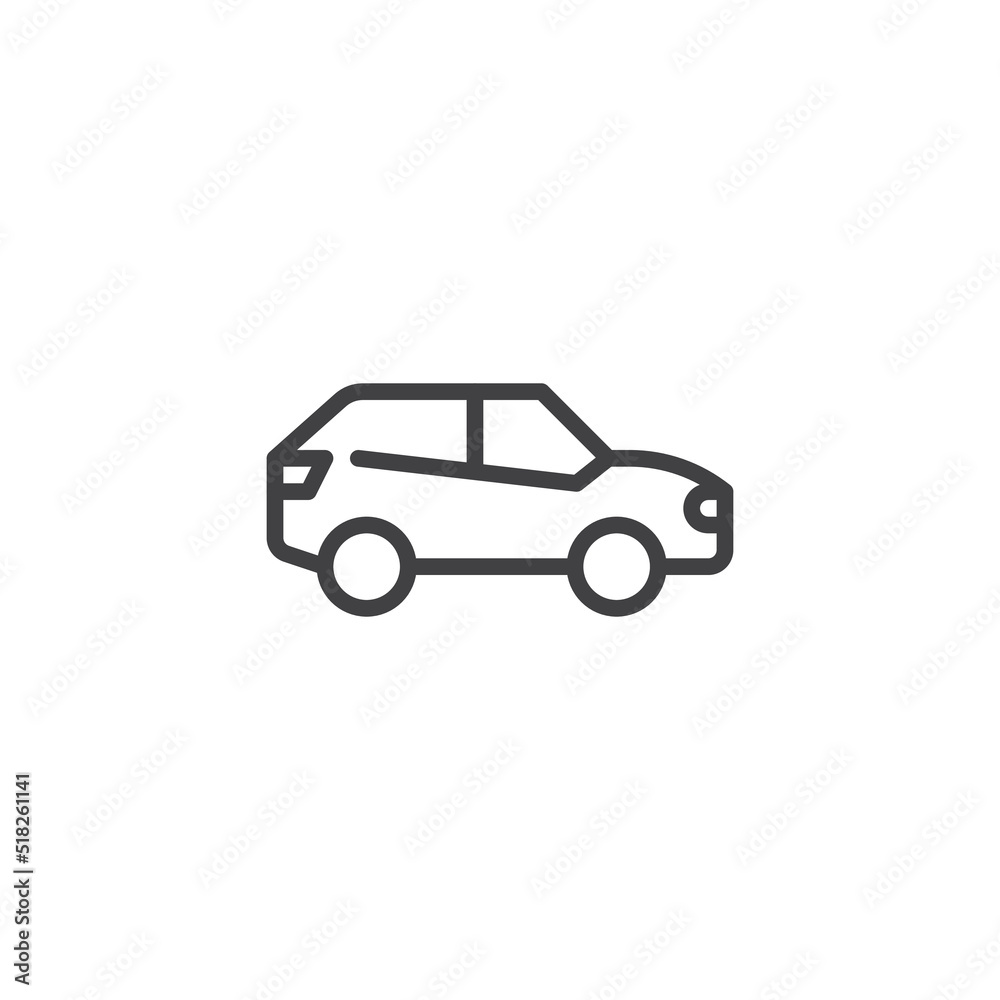 SUV car vector icon SUV car vector icon