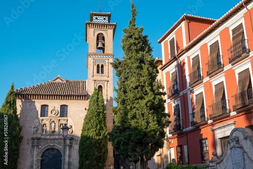 Iglesia parroquial de san Gil y santa Ana del siglo XVI y estilo mudéjar en Granada, España photo