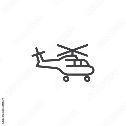 Helicopter line icon © alekseyvanin