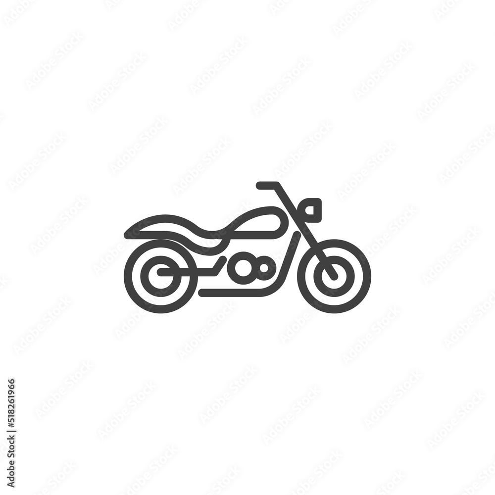 Motorcycle line icon