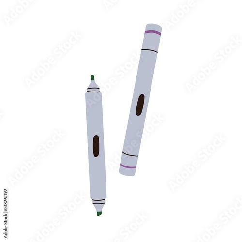 Fine liners, sharp markers, felt tip pens. Double-end fineliners. Drawing sti...