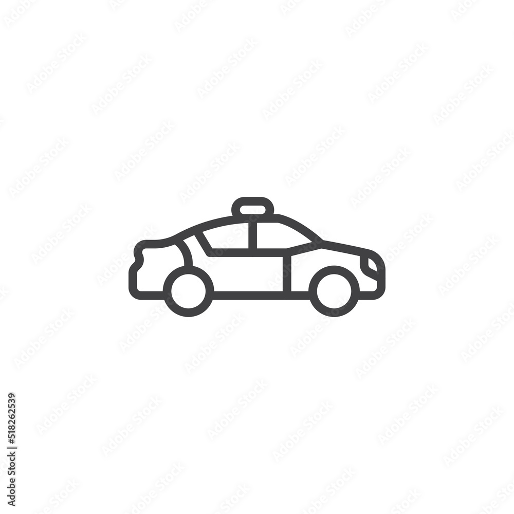 Police car line icon