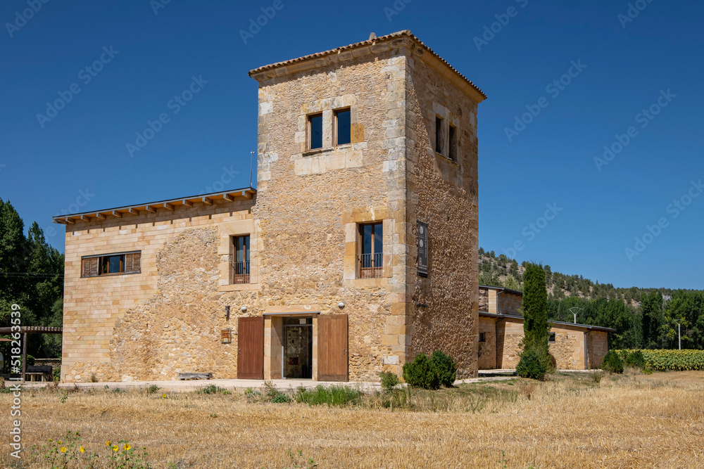antiguo Palacio de Santa Coloma, Casa del Parque de la Fuentona - Sabinar de Calatañazor, Muriel de la Fuente, Soria, Comunidad Autónoma de Castilla, Spain, Europe antiguo Palacio de Santa Coloma, Casa del Parque de la Fuentona - Sabinar de Calatañazor, Muriel de la Fuente, Soria, Comunidad Autónoma de Castilla, Spain, Europe